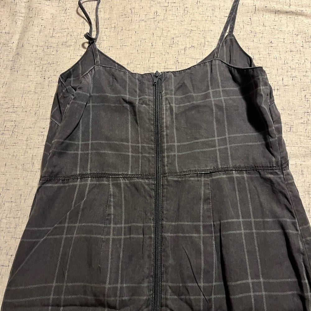 Topshop Grey Plaid Midi Dress - Picture 2 of 5